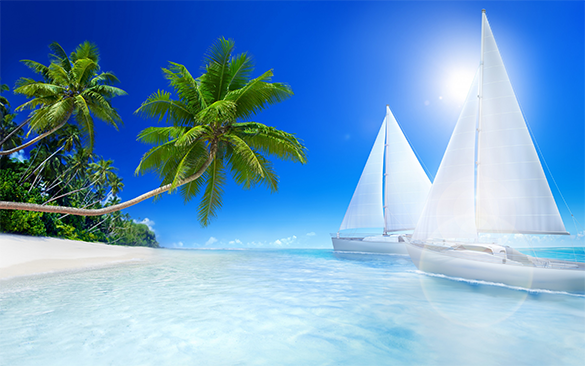 Tropical Beach Background For Free - Beach, Transparent background PNG HD thumbnail