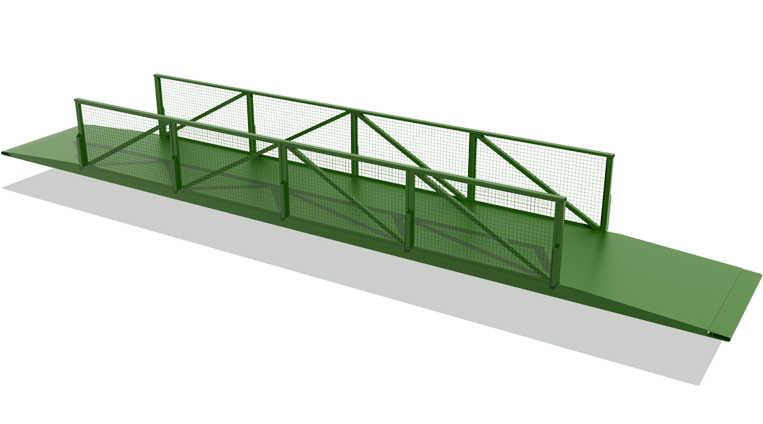 Pedestrian Bridge 3D - Beam Bridge, Transparent background PNG HD thumbnail