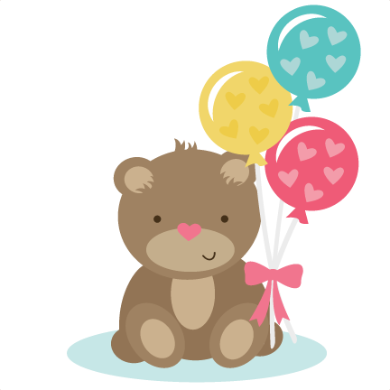 Bear Holding Balloons Svg Files For Scrapbooking Cardmaking Cute Svg Cuts Free Svgs Free Svg Cuts - Bear Cute, Transparent background PNG HD thumbnail