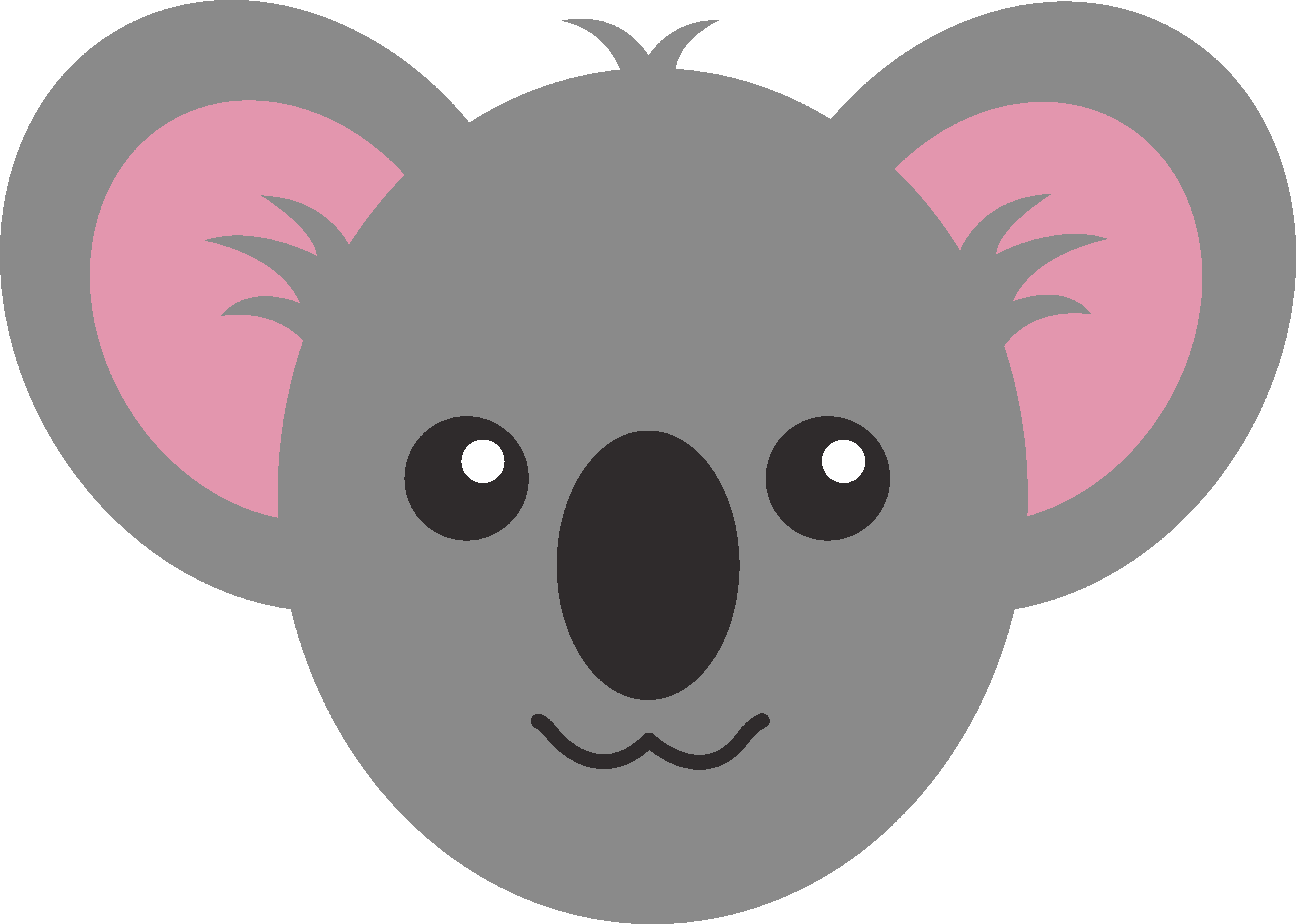 Cartoon Koala Bear Images - Bear Face, Transparent background PNG HD thumbnail