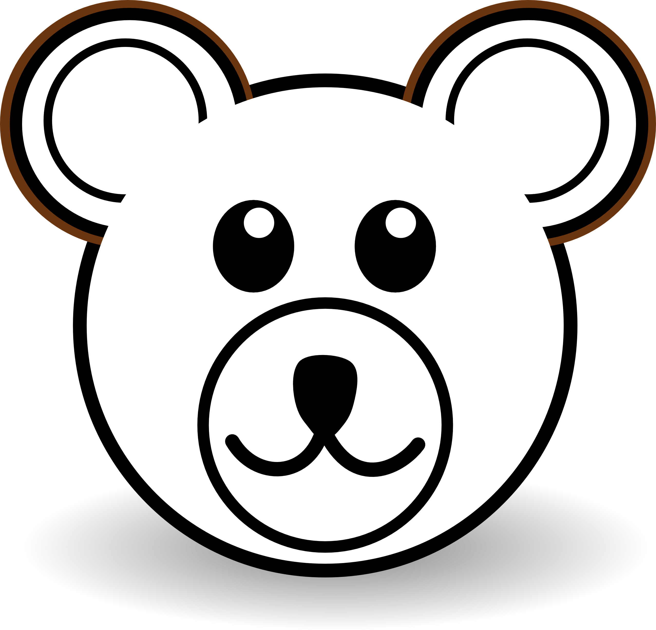 Teddy Clipart Face #1 - Bear Face, Transparent background PNG HD thumbnail