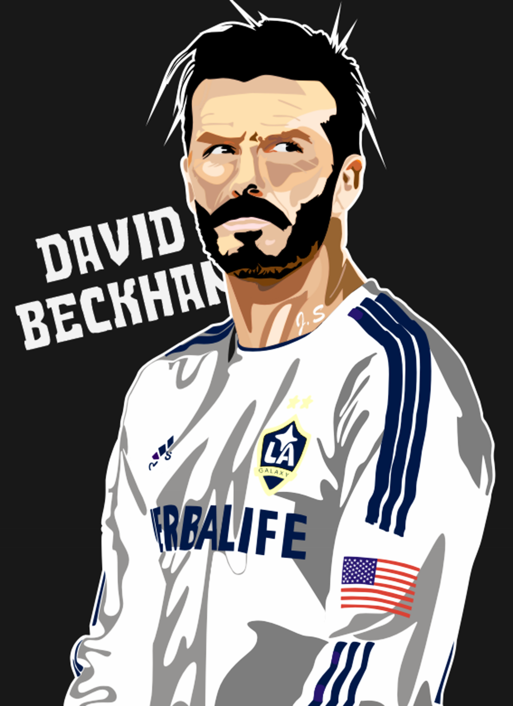 David Beckham Vector art by A