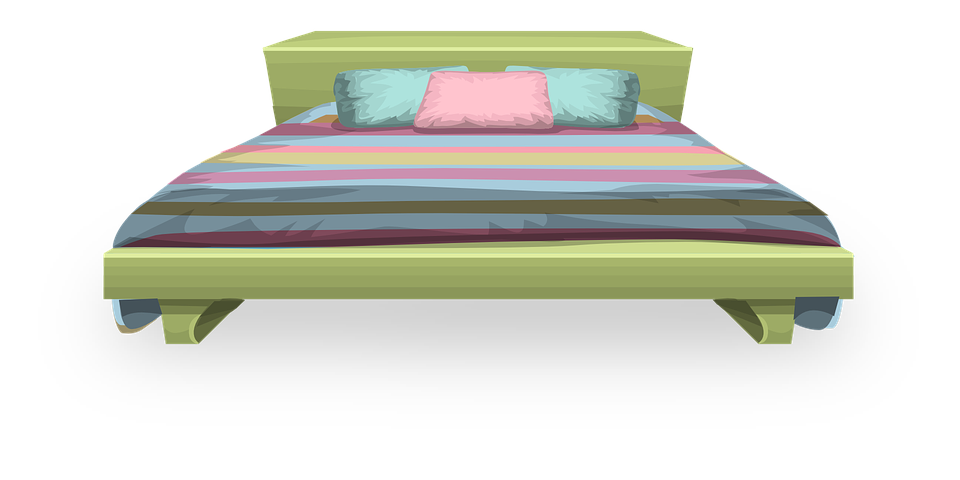 Bed, Pillow, Comforter, Blanket, Furniture, Bedding - Bed, Transparent background PNG HD thumbnail