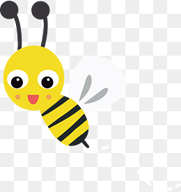 Vector Cute Little Bee, Little Bee, Creative, Vector Png And Vector - Bee Cute, Transparent background PNG HD thumbnail