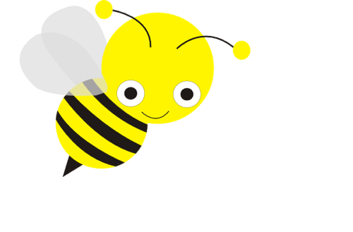 bee, Cartoon Bee, Vector Bee 