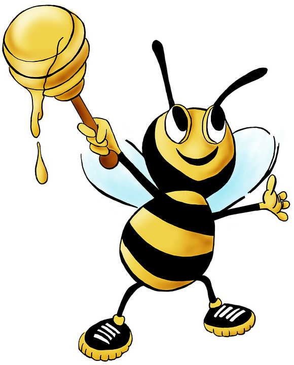 Honey Bee Bee Honey Animal Insect Yellow Nectar - Bee, Transparent background PNG HD thumbnail