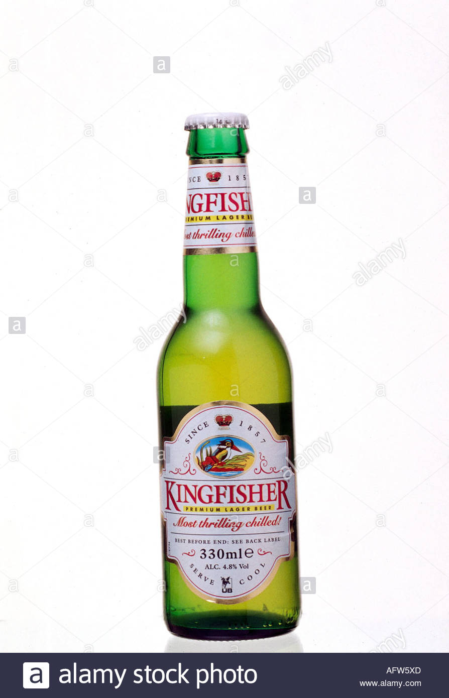 U0027Food And Beverages, Alcohol, Beer, Bottle U0027Kingfisher Premium Lager Beeru0027 - Beer Bottle, Transparent background PNG HD thumbnail