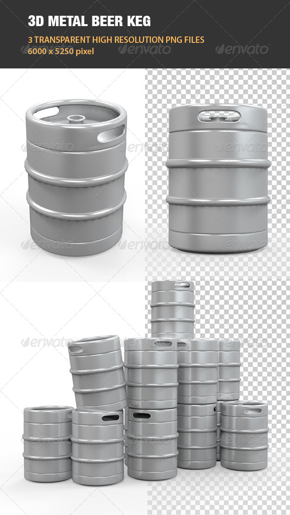 Metal Beer Keg   Objects 3D Renders - Beer Keg, Transparent background PNG HD thumbnail