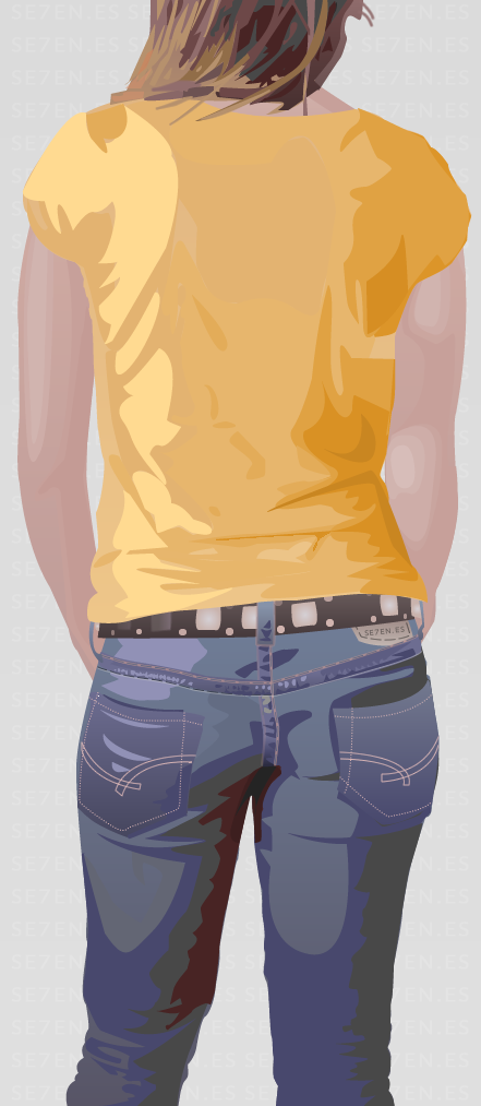 A Vector Of A Girl From Behind By Se7Enes Hdpng.com  - Behind Girl, Transparent background PNG HD thumbnail