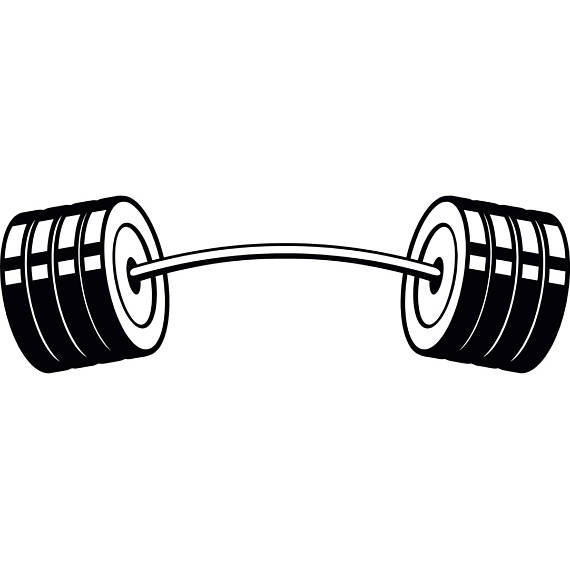 Bent Barbell Png - Barbell #4 Curved Bar Weightlifting Bodybuilding Fitness Workout Gym Weights Cardio .svg .eps .png Digital Clipart Vector Cricut Cut Cutting, Transparent background PNG HD thumbnail