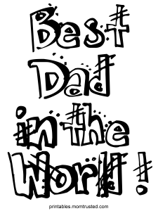 Best Dad In The World Free Coloring Sheet Best Dad Ever 225X300 - Best Dad, Transparent background PNG HD thumbnail