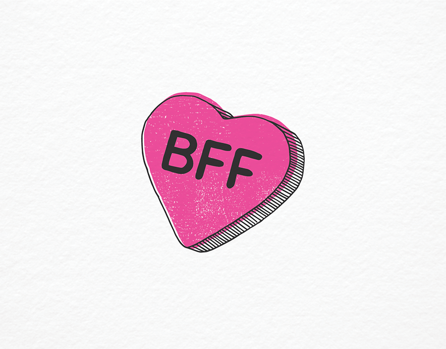 Bff Candy Heart Love Card - Bff, Transparent background PNG HD thumbnail
