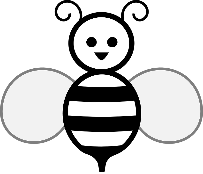 Honigbiene wespe biene schwarz weiß insekt tier, Biene PNG Schwarz Weiss - Free PNG