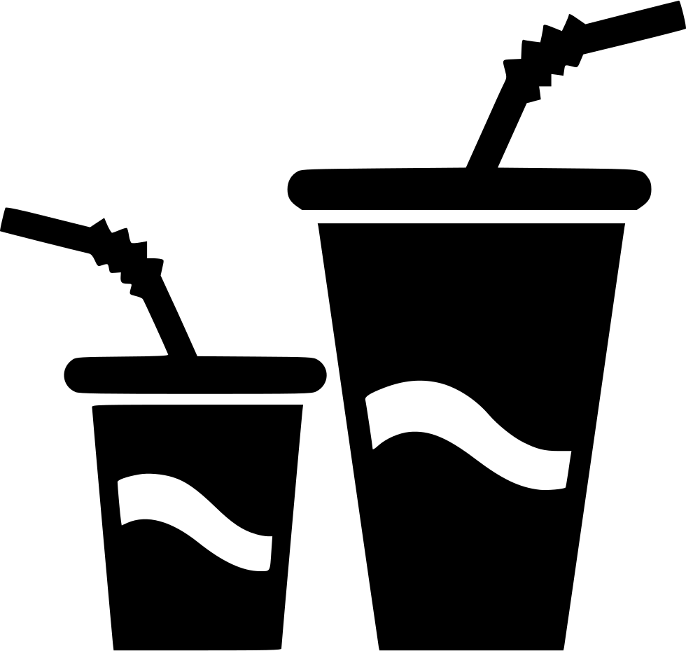 Small Big Paper Cups Drink Water Soda Comments - Big And Small Black And White, Transparent background PNG HD thumbnail