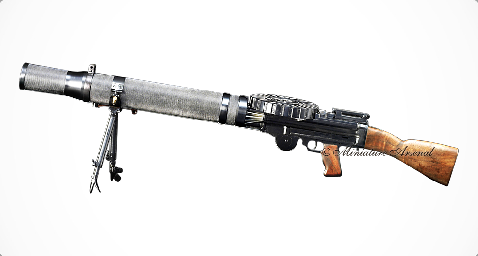 A Miniature Model Of The Original Lewis Automatic Machine Gun. - Big Guns, Transparent background PNG HD thumbnail