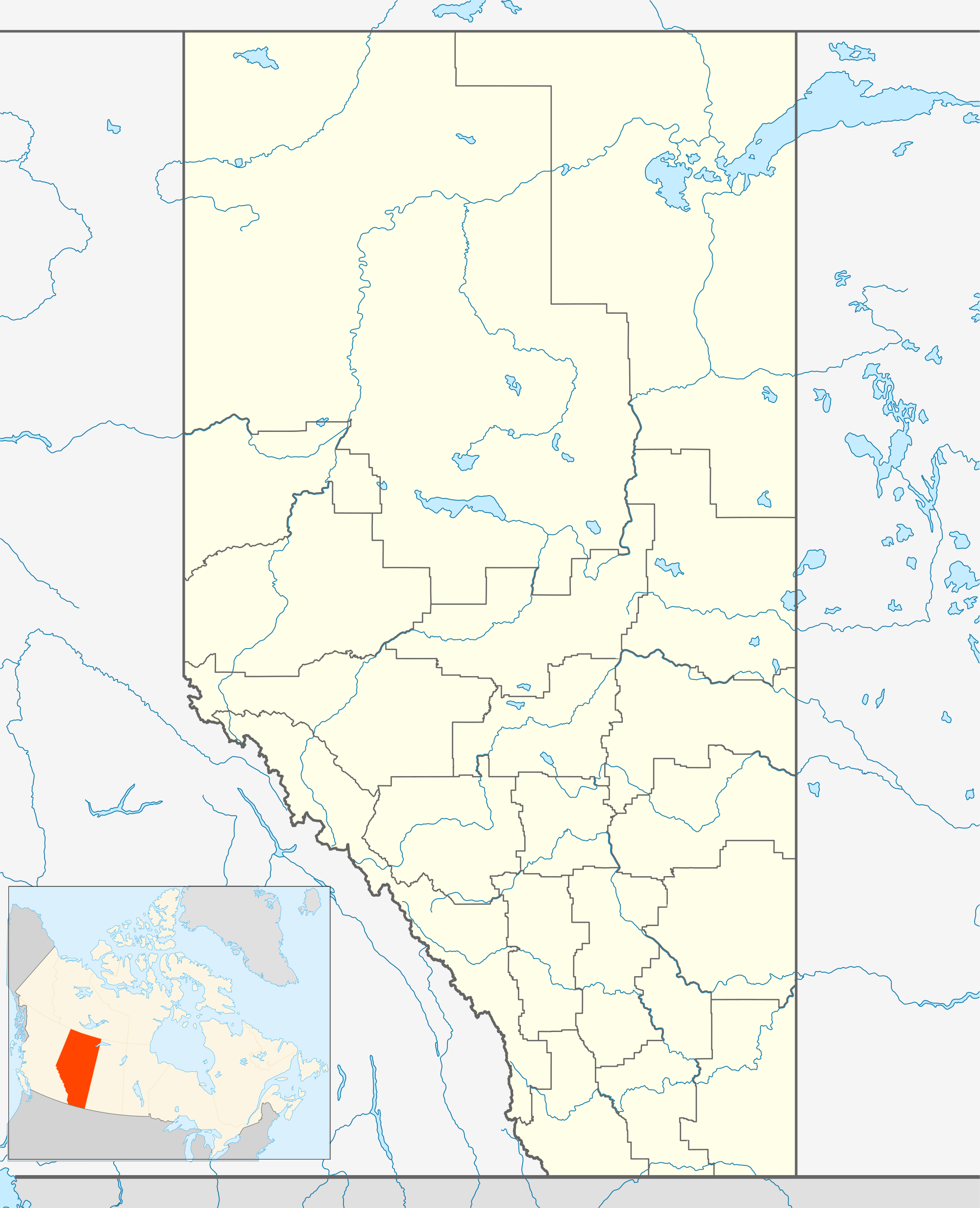Map Showing The Location Of Big Hill Springs Provincial Park - Big Hill, Transparent background PNG HD thumbnail