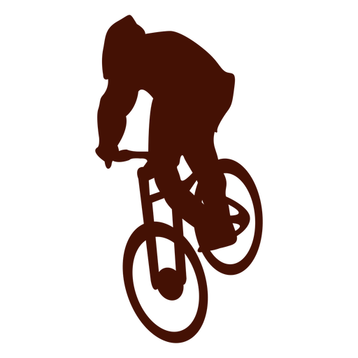 Silhouette of a man cycling u