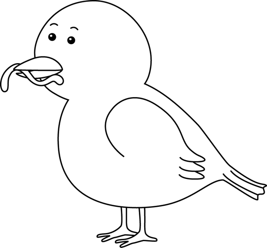 Black And White Bird Eating A Worm - Bird With Worm, Transparent background PNG HD thumbnail