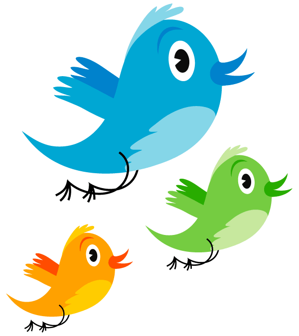 Cute Twitter Bird Vector Image - Birds And Fish, Transparent background PNG HD thumbnail