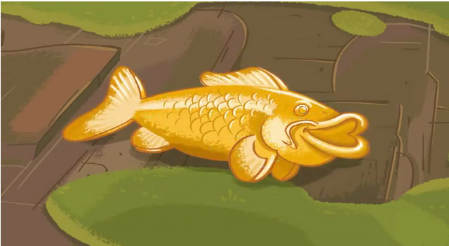 Golden Koi Fish.png - Birds And Fish, Transparent background PNG HD thumbnail