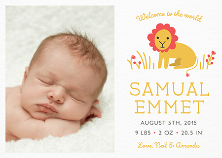 free email birth announcement