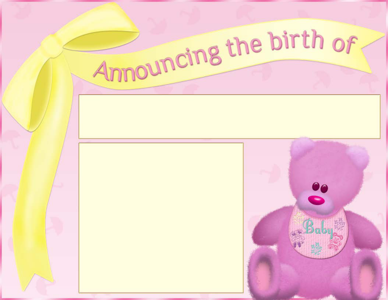 Willows birth announcement  P