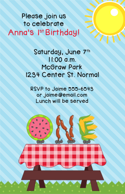 Ant Picnic First Birthday Party Invitations - Birthday Bbq, Transparent background PNG HD thumbnail