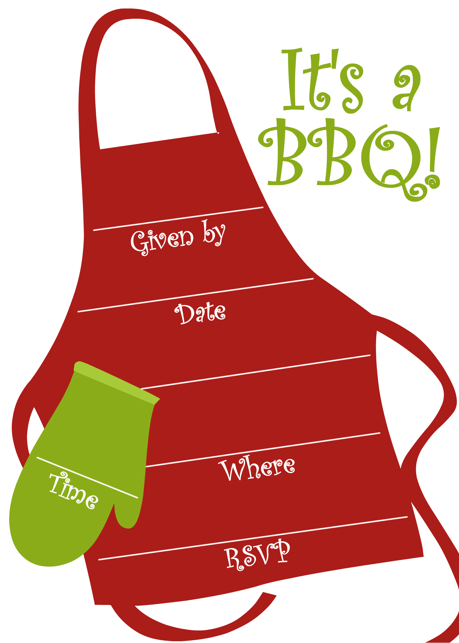 BBQ Cookout - Free Printable 