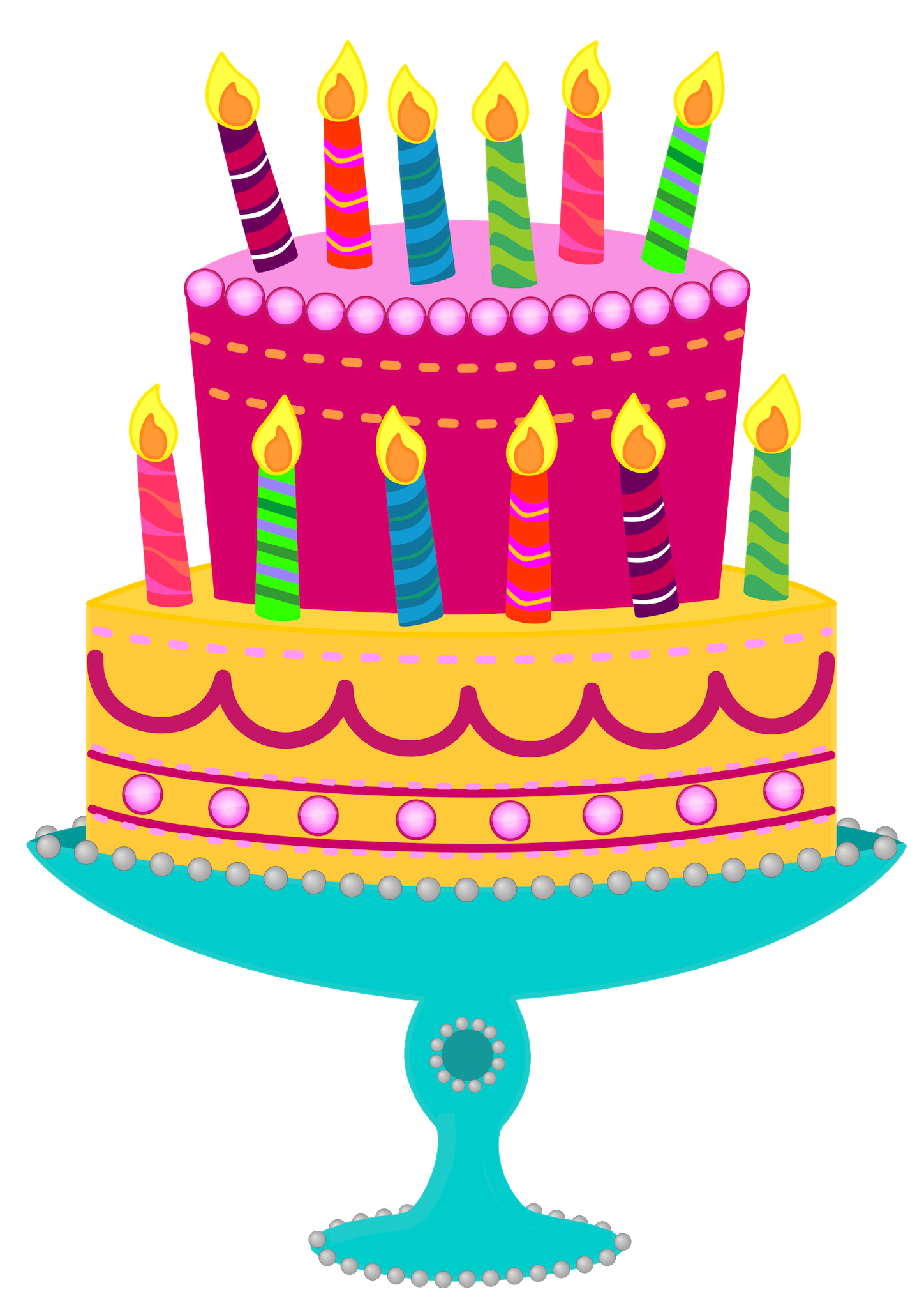 Free Clipart Birthday Cake With Candles - Birthday Cake Clipart, Transparent background PNG HD thumbnail