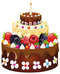 Birthday Cake with Candle PNG Clipart Image, Birthday Cake Jpg PNG - Free PNG