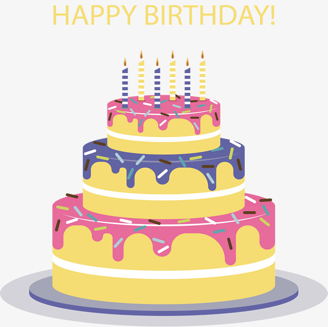 Colorful Three Layers Of Cake, Vector Png, Cream Cake, Birthday Cake Png And - Birthday Cake Jpg, Transparent background PNG HD thumbnail