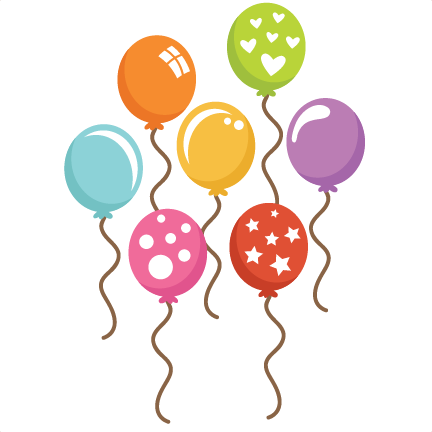 Assorted Balloons Svg Cut Files Balloon Svg Files Birthday Balloon Svg Cuts Cute Birthday Balloon Clipart - Birthday Cute, Transparent background PNG HD thumbnail