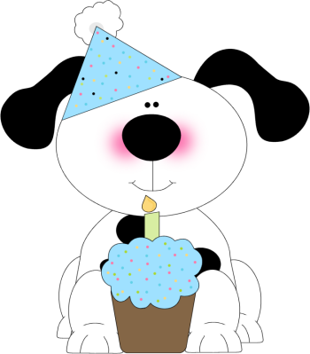 Cute Birthday Dog With A Cupcake - Birthday Dog, Transparent background PNG HD thumbnail