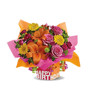 Birthday Flowers Bouquet Clipart Png Image - Birthday Flowers, Transparent background PNG HD thumbnail