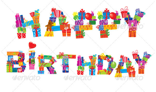 Happy Birthday With Gift Letter - Birthday Animated, Transparent background PNG HD thumbnail