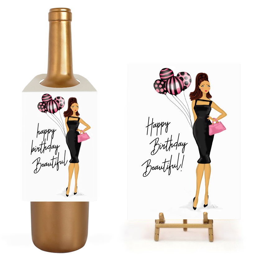 Birthday Balloons Gift Set - Birthday Wine, Transparent background PNG HD thumbnail