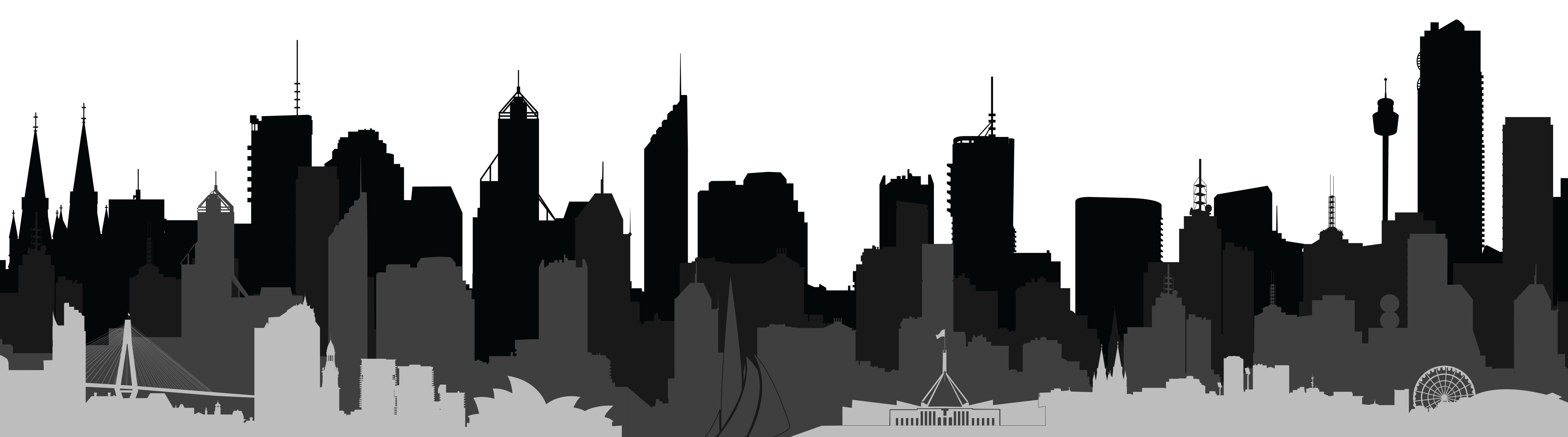 City Png Picture - Black And White City, Transparent background PNG HD thumbnail