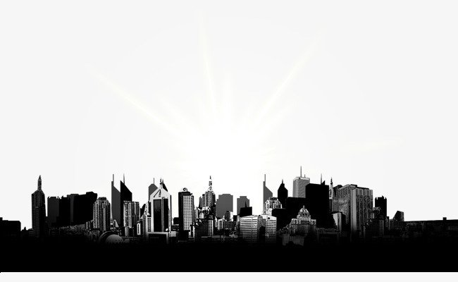 City Skyline, Skyline, City, Building Png And Psd - Black And White City, Transparent background PNG HD thumbnail