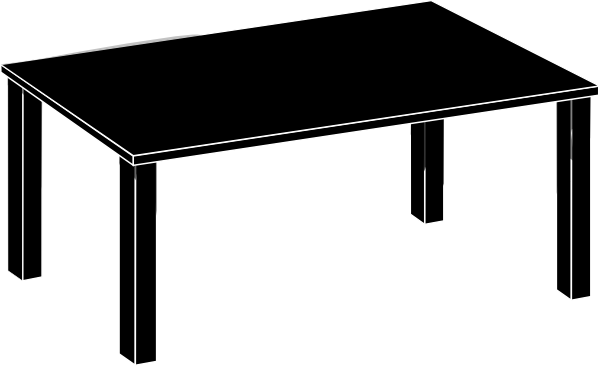 Download This Image As: - Black And White Desk, Transparent background PNG HD thumbnail