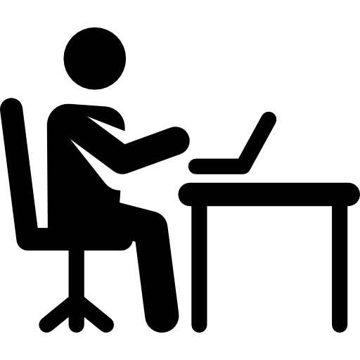 Black And White Desk PNG-Plus
