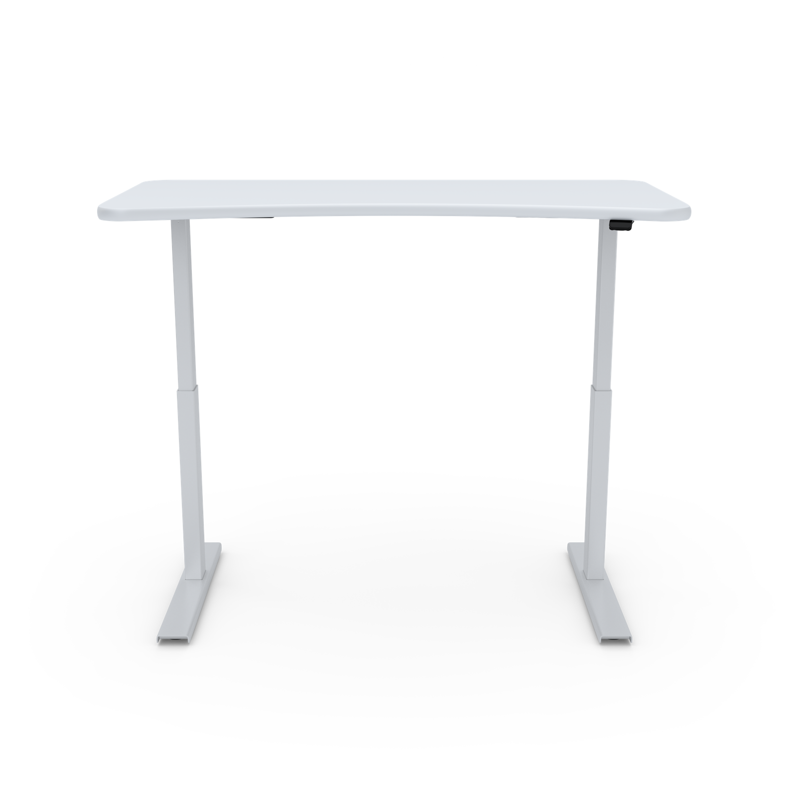 Updesk Elements Standard Adjustable Standing Desk - Black And White Desk, Transparent background PNG HD thumbnail