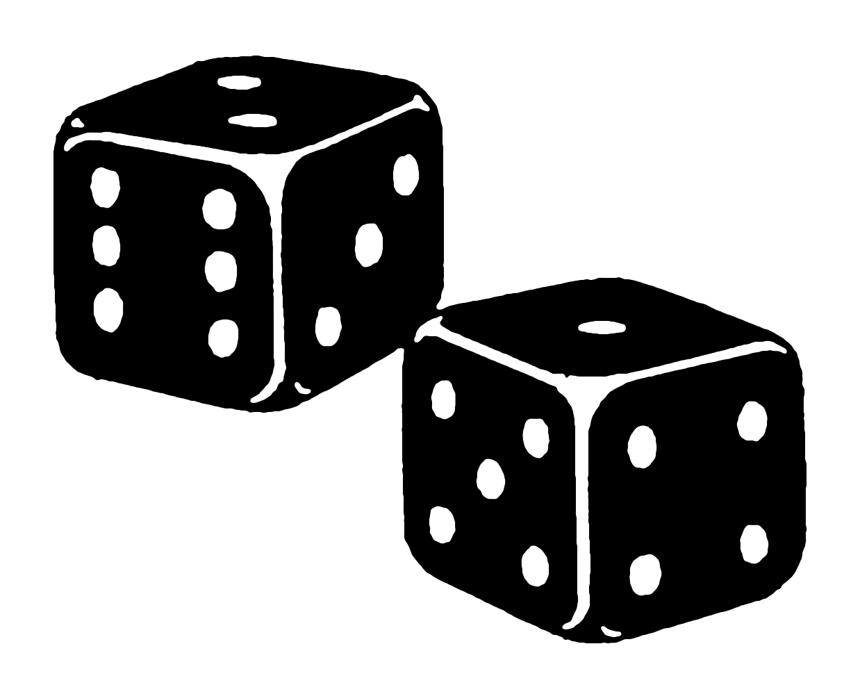 Black And White Dice PNG - File:Dice (PSF).png