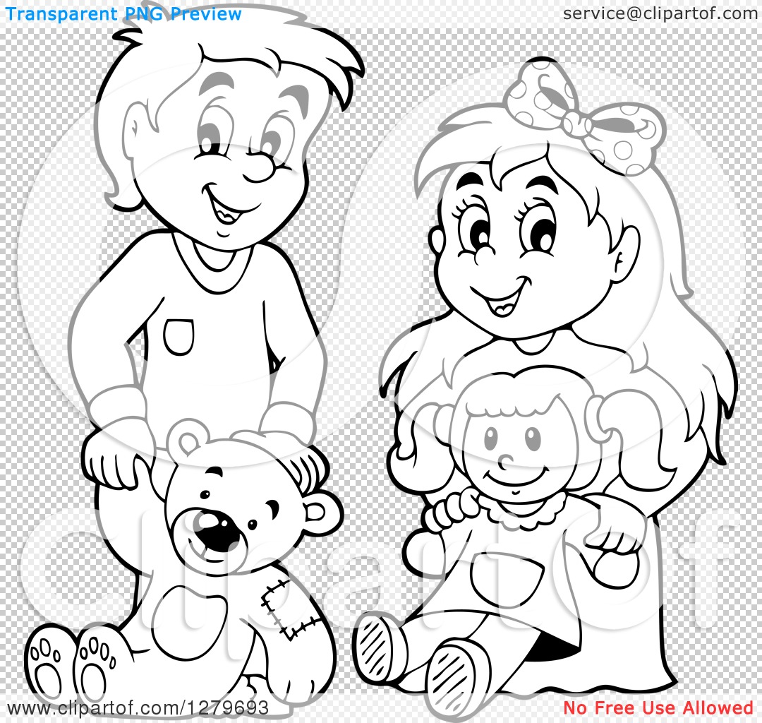 Png File Has A Hdpng.com  - Black And White Doll, Transparent background PNG HD thumbnail