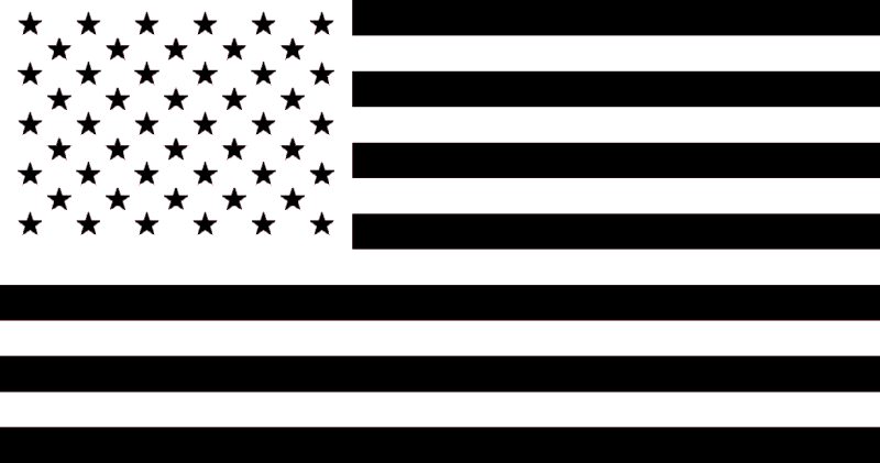Black American Flag By Person25 Hdpng.com  - Black And White Flag, Transparent background PNG HD thumbnail
