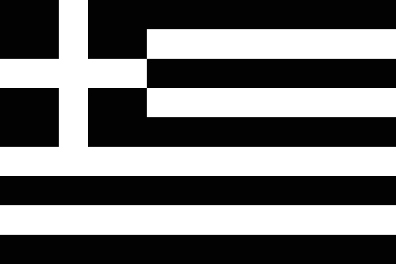 File:greek Flag Variation Black White.png - Black And White Flag, Transparent background PNG HD thumbnail