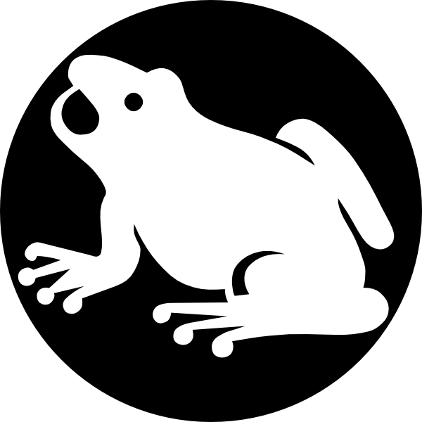 Download this image as:, Black And White Frog PNG - Free PNG
