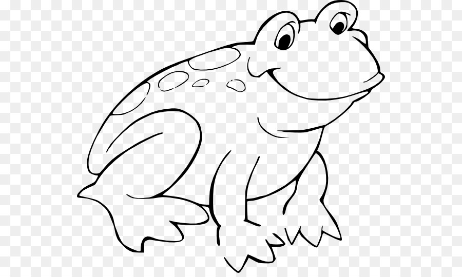 Frog Black And White Cartoon Clip Art   Frog Line Cliparts - Black And White Frog, Transparent background PNG HD thumbnail
