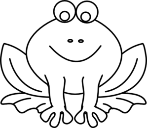 White Frog Coloring Page