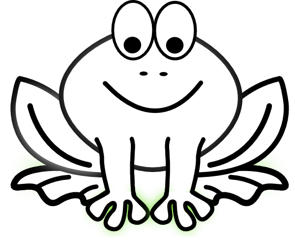 It S Here Outline Of Frog 5 At Coloring Pages With Outline Of Frog - Black And White Frog, Transparent background PNG HD thumbnail