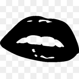 Charm Black Lips, Addict, Black Lips, Lips Png And Vector - Black And White Lips, Transparent background PNG HD thumbnail